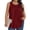 Wine, variant on Vivianyo HD Women's Plus Size Round Neck Pleated Sleeveless Tank Top, Casual Loose Flowy Tunic Vest, Women's Beige, Sizes L-5XL