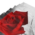 thumbnail image 6 of JOOCAR Rose Shower Curtain, Romantic Floral Blossom Red Rose Reflection on Water, Fabric Bath Curtain with 12 Hooks, Black Grey Red Bathroom Curtain, Machine Washable, 72 x 72 Inch, 6 of 7