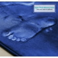 thumbnail image 3 of Soft Memory Foam Bath Mat Luxurious Absorbent Non Slip Bathroom Shower Rug 20" x 32" Royal Blue, 3 of 5