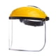 thumbnail image 4 of Protector facial transparente, protector contra salpicaduras de aceite, reutilizable, a prueba de polvo, ajustable, de seguridad. Amarillo, 4 of 7