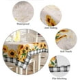 thumbnail image 5 of Rectangle Tablecloth Waterproof for Kitchen Dining, Summer Sunflowers Retro Newpapers Black Plaid Polyester Wrinkle Textured Tablecloths, Indoor/Outdoor Decor Desktop Protectors Tablecloths, 60"x60", 5 of 5