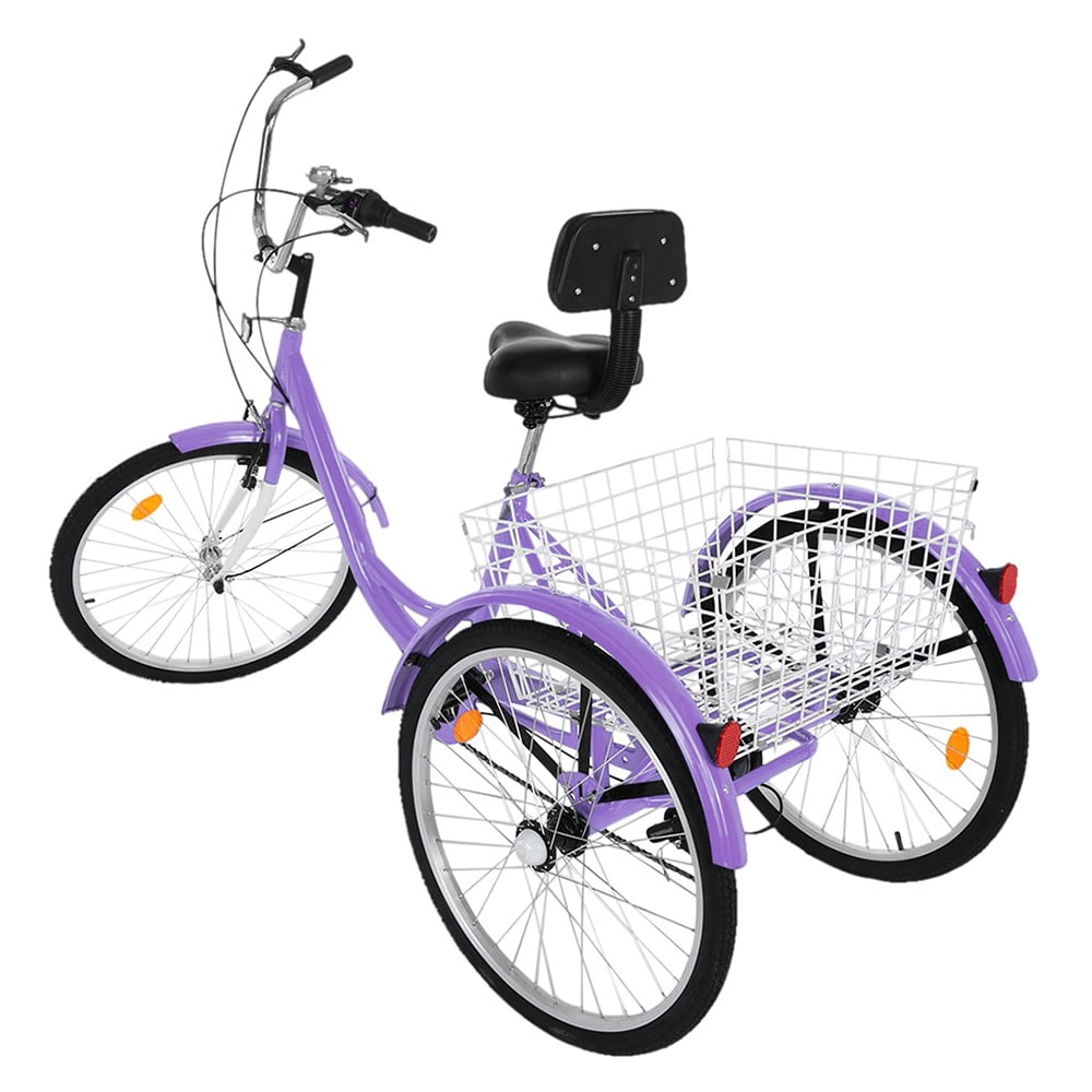 Details about   24" Adult Tricycle 7-Speed 3 Wheel Trike Cruiser Bicycle w/Basket Shopping Black 