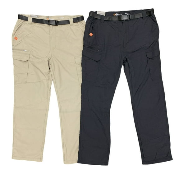 The American Outdoorsman Men's Durable Ripstop Fleeced Lined Pants w/ Belt (Clay, 34x32)