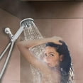 thumbnail image 3 of Dnogom 5-Modes High Pressure Handheld Shower Set,4" Dual-Use Overhead/Handheld Pressurized Spray Shower Nozzle for Bathroom,with 59" Stainless Steel Hose, 3 of 7