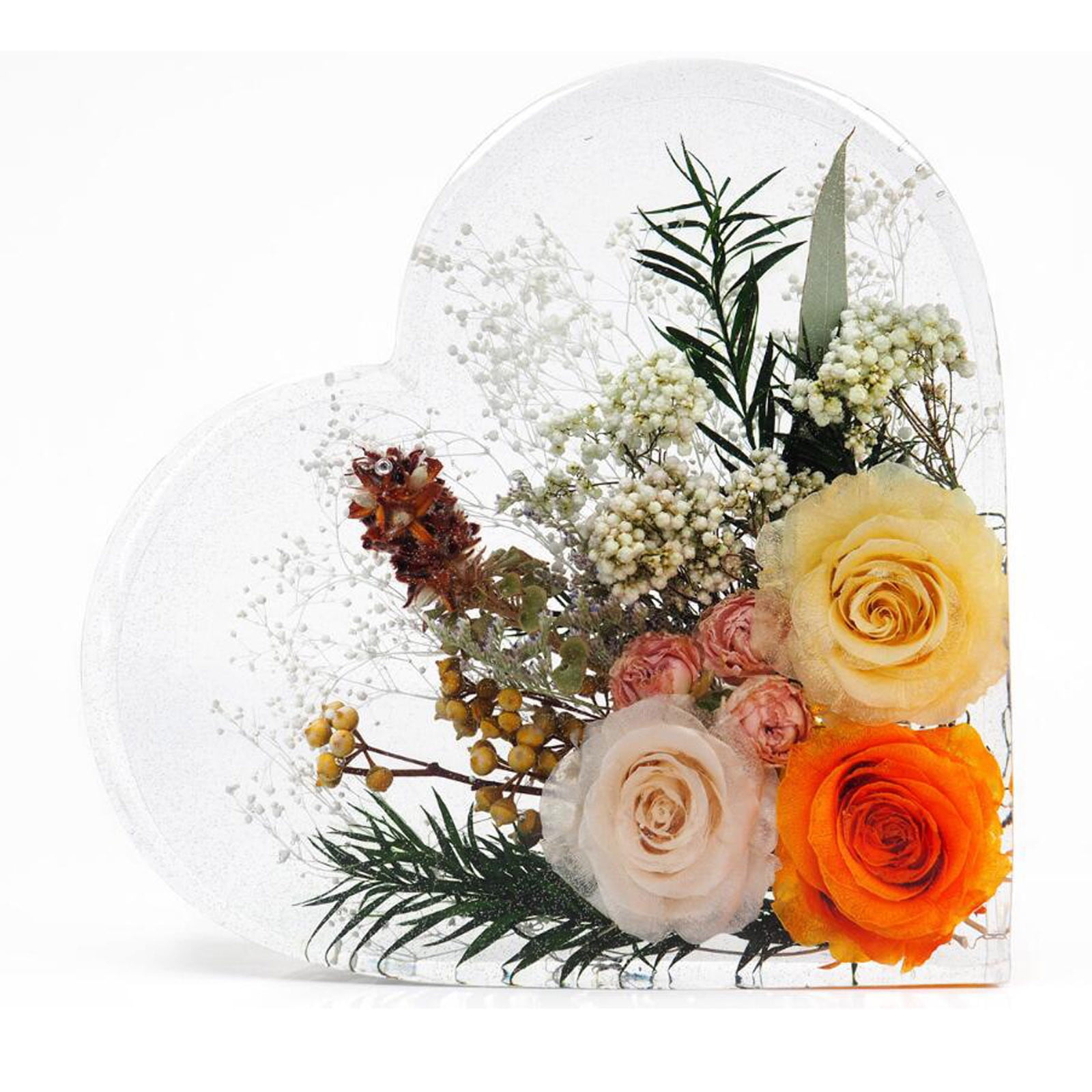 Resin Molds Silicone,8.3x8x2inch Heart Shaped Epoxy Resin Casting Craft Mold for Flower Bouquet Preservation,Large Silicone Molds for Resin Casting Craft(C)