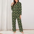 thumbnail image 3 of Wukai Camouflage Dinosaur Print Women's Pajama Set - Soft Long Sleeve Sleepwear for Comfort and Style-X-Large, 3 of 9