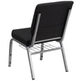 thumbnail image 5 of BizChair 4 Pk. 18.5''W Church Chair in Black Patterned Fabric with Cup Book Rack - Silver Vein Frame, 5 of 6