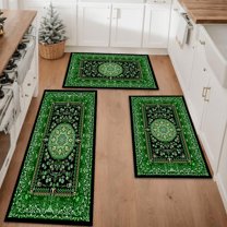 Farmhouse Kitchen Rugs Set 3 Piece, Boho Kitchen Mats for Floor, Non-Slip Kitchen Rug Waterproof Mats for Kitchen, Runner Rugs for Hallway Laundry Holiday Sink Decor