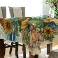 thumbnail image 5 of DEIARA Summer Turtle Square Tablecloth 60×90in Polyester Fabric Tablecloth Washable Dust Resistant Wrinkle Resistant, 5 of 9