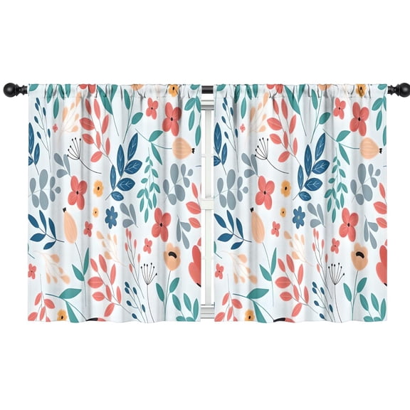 Blackout Kids Curtains,Pioneer Flower Floral Print Pattern Childrens Insulated Curtains Set Of 2,Bedroom Essentials,Toddler Room Decor 42"x54"
