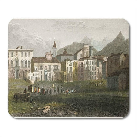 SIDONKU Piazza Marina Old View Palermo Sicily Created by De Mousepad Mouse Pad Mouse Mat 9x10 inch