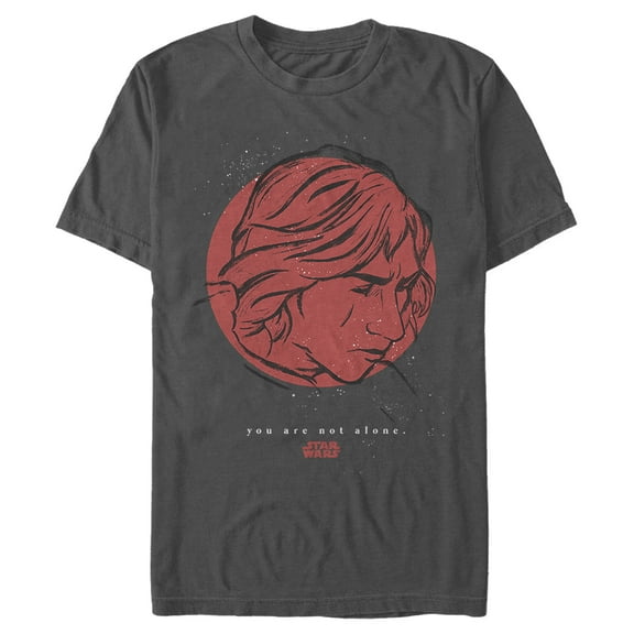 Men's Star Wars The Last Jedi Kylo Ren You Are Not Alone Graphic Tee Charcoal X Large