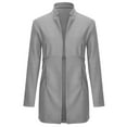 thumbnail image 5 of Fesfesfes Hoodie Coat for Women Outfits Top Lapel Long Sleeve Solid Outwear Jackets Tops Coats, 5 of 7