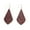 Burgundy, variant on Geometric Cork Leather Arrow Teardrop Dangle Earrings Women Fall Jewelry Gifts