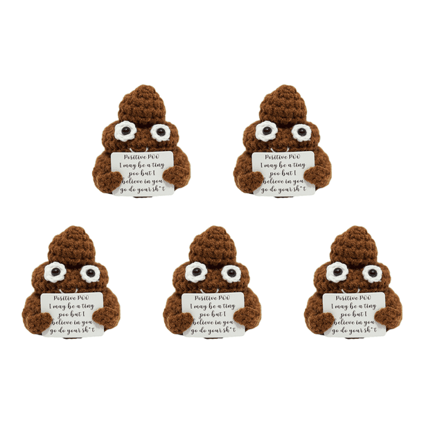 Likrtyny Lindo juguete patata con tarjeta positiva regalos para adultos (caca marrón-Positiva)