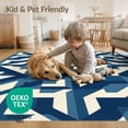 thumbnail image 4 of ODIKA 4'x6' Washable Area Rug Hallway Angular Long Abstract Contrast Graphic Hallways Alfombras for Bedroom, Reading Nook, Pet Friendly & Non-Shedding, 4 of 7