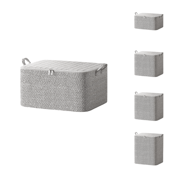 SHENGXINY Non-woven Zipper Storage Bag Closet Organizers and Storage Moving Quilt Storage Basket Travel Large-capacity Clothing Storage Bag