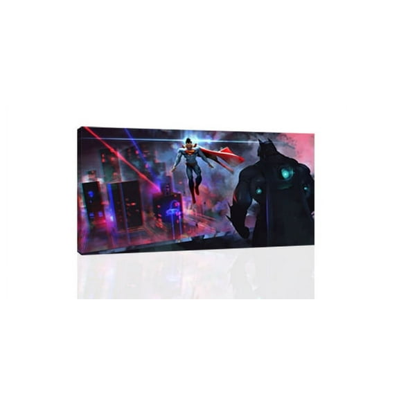 Batman Meets Superman - CANVAS OR PRINT WALL ART