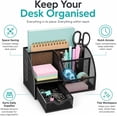thumbnail image 4 of EXERZ Wire Mesh Desk Organizer - Black, 4 of 8