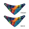 thumbnail image 3 of Rateoe Vibrant Rainbow Parrot Fantasy Print Pet Scarf for Dogs and Cats – Stylish Reflective Design, Breathable & Durable Pet Bandana with Quick-Release Buckle-Large, 3 of 5