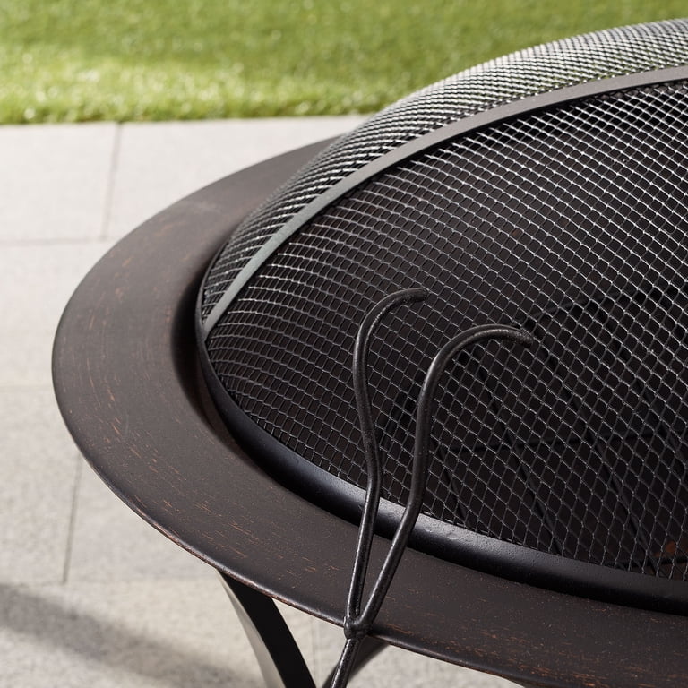 Mainstays 26 Metal Round Outdoor Wood-Burning Fire Pit - Walmart.com