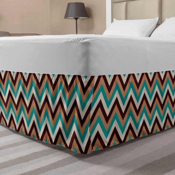 Ambesonne Microfiber Bed Skirt, Adjustable