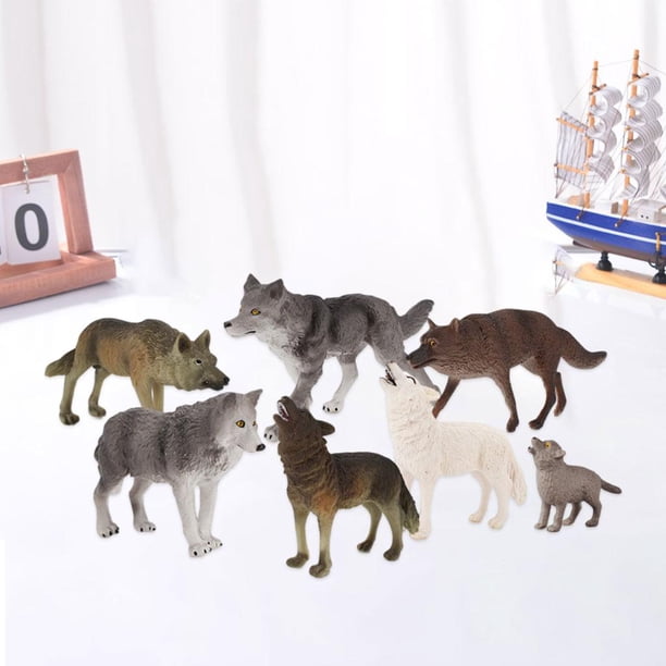 7 Piezas de juguete Hugo Estatuilla de Decoración en Miniatura Modelo de Animal