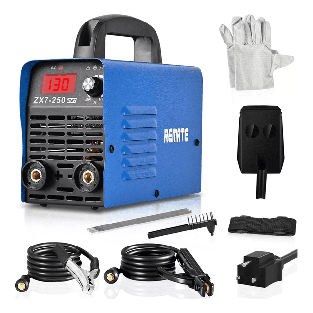 Soldadora Inverter Machine De Soldar 60hz 110v, Color Azul con Negro
