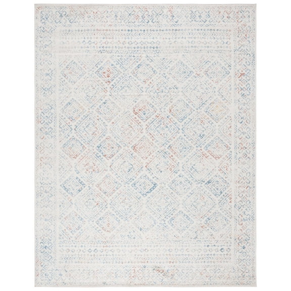 SAFAVIEH Tulum Ophelia Bordered Geometric Area Rug, 8' x 10', Ivory/Terracotta