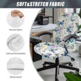 thumbnail image 6 of POLERO Watercolor Butterfly Elastic Cloth Office Rolling Chair Cover with Breathable, Stretch Soft One Piece Office Chair Cover for Workspace Home Office, 6 of 7
