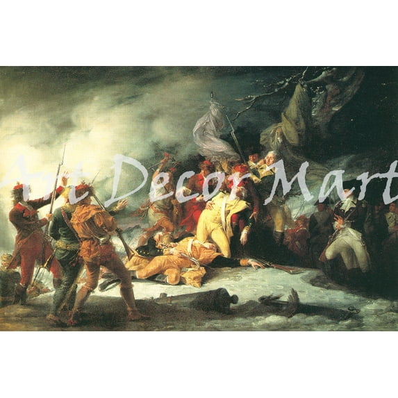 The Death Of General Montgomery - CANVAS OR FINE PRINT WALL ART