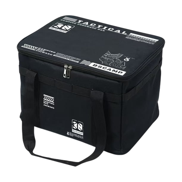 Caja de almacenamiento plegable para exteriores, para picnic, equipo de camping, vajilla, utensilios de cocina, bolsa de almacenamiento de campo de gran capacidad.