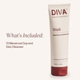 thumbnail image 2 of Limpiador Diva Wash Menstrual Cup & Disc 118 ml Fresh Citrus, 2 of 7