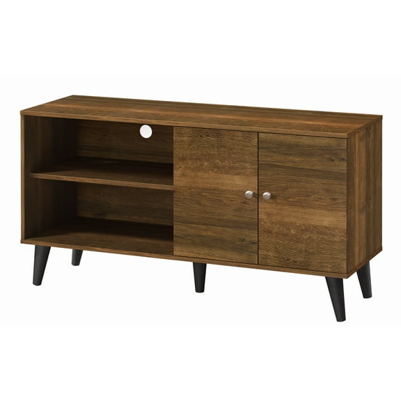 Cterwk TV Stand for TVs up to 47", Wood TV Cabinet with 2 Shelves, Entertainment Centre for Living Room, Bedroom, Brown
