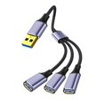 thumbnail image 6 of Multiport USB Splitter Cable, USB Power Adapter 1 Male to 2/3 Female for Charging/Data Transfer 480Mbps Speed Cord, 6 of 10