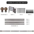 thumbnail image 3 of Urbanest 5/8" Single Telescoping Curtain Rod with Volle Finials, Bronze Gold, 28"-84", 3 of 8