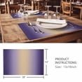 thumbnail image 3 of Placemats Set of 6, Purple Ombre Woven Placemat, Linen Place Mats for Kitchen/Dining Tables, Modern Yellow Gradient Farmhouse Art Washable Table Mats for Party, 3 of 8