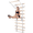 White, variant on CuisinSmart Swedish Ladder Wall Mount Gym, Wall Mount Pull Up Bar & Dip Station with 12 Solid Beech Wood Rungs, 440 LBS Capacity Wall Mounted Home Gym Training Stall Bar