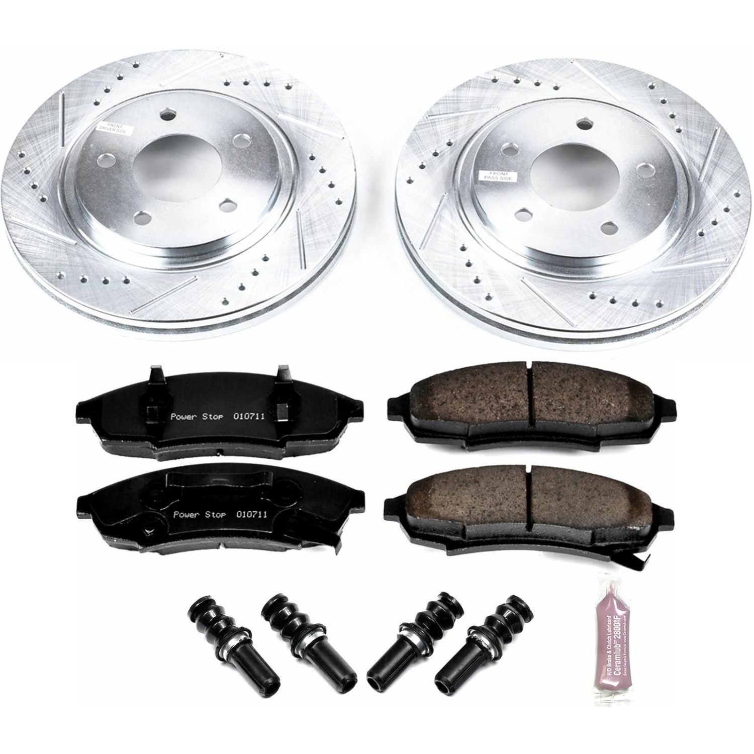 PowerStop Front Z23 Evolution Sport Carbon-Fiber Ceramic Brake Pad and Drilled & Slotted Rotor Kit Fits: BUICK CHEVROLET OLDSMOBILE PONTIAC Select Models K3018
