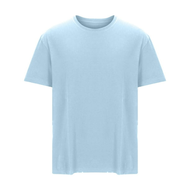 Camiseta Casual de los Hombres, Manga Corta de Ajuste Suelto Cuello Redondo para el Golf Y el Ocio, Camiseta Transpirable Ligera