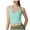 Light Blue, variant on Womens Halter Crop Tank Tops Sports Bra Scoop Neck Sleeveless Tees Padded Workout Yoga Tops with Built in Pads (S, Light Blue)