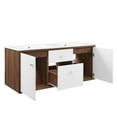 thumbnail image 6 of Modway Transmit 48" Wall-Mount Bathroom Vanity in Walnut White, 6 of 11