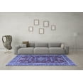 thumbnail image 3 of Ahgly Company Machine Washable Indoor Rectangle Persian Blue Traditional Area Rugs, 2' x 5', 3 of 4