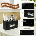 thumbnail image 6 of Tzdxfgl Wood Kitchen Utensil Holder for Countertop, Silverware Organizer with 3 Compartments, Large, Black Sunflower, 6 of 11