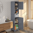 thumbnail image 4 of Aiho 67 " Bathroom Storage Cabinet with Adjustable Shelves, Kitchen Pantry with Drawer and Doors for Bathroom, Freestanding - White, 4 of 7