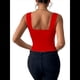 thumbnail image 2 of Top Corto Sexy Sin Mangas Ajustado con Tirantes Básicos para Mujer 2025 Rojo M, 2 of 7