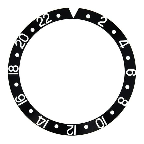 REPLACEMENT BEZEL INSERT BLACK FOR WATCH 37.80MM X 30.20MM