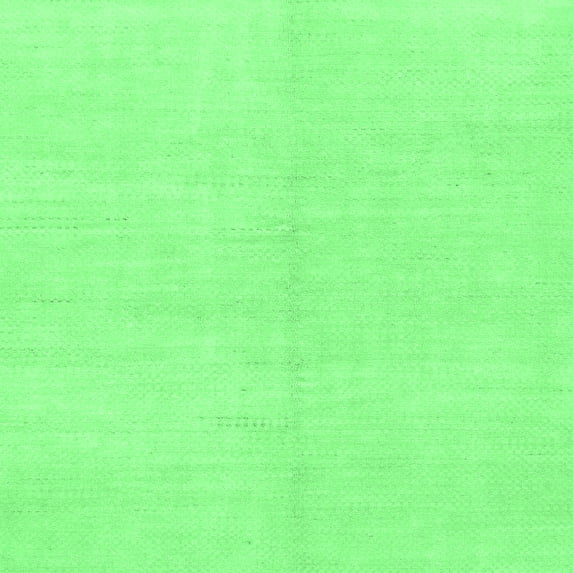 Ahgly Company Indoor Square Solid Emerald Green Modern Area Rugs, 6' Square