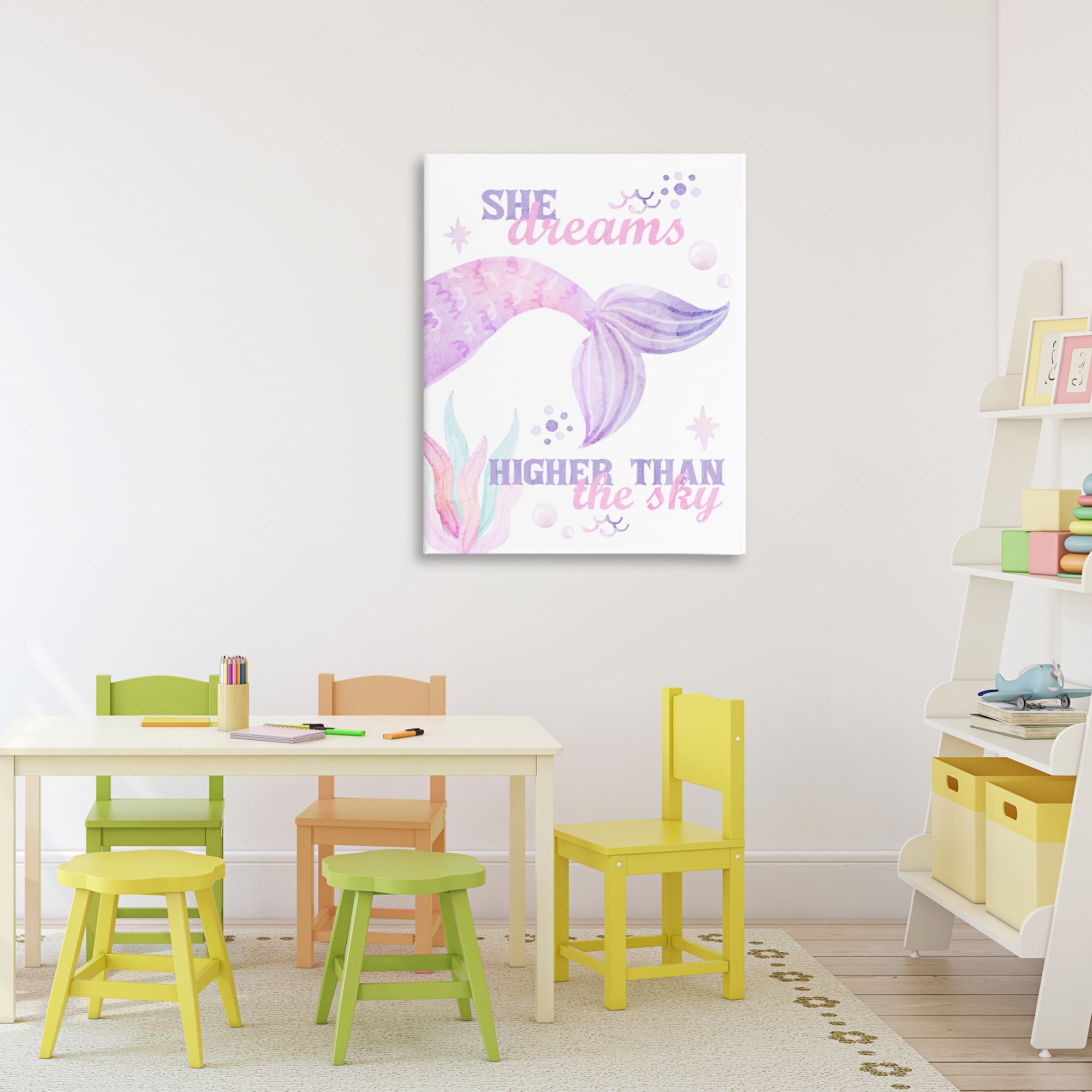 She Dreams Higher Than The Sky Canvas Wall Art, design by Kim Allen