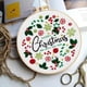 thumbnail image 1 of Christmas Cartoons English Embroidery Diy Material Package Round Lus Embroidery Living Room Decoration Pendant, 1 of 6